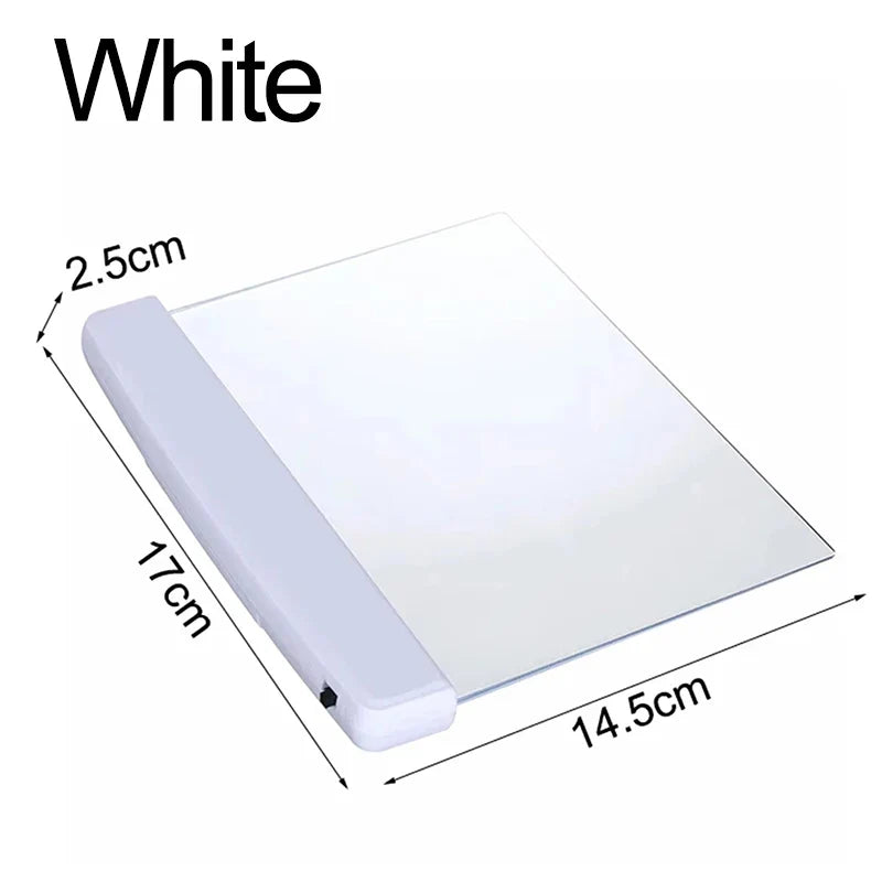 LED Book Light Eye Caring Flat Plate Panel Bookmark Light Portable Study Tools Night Vision Reading Lighting For Car Travel Bed