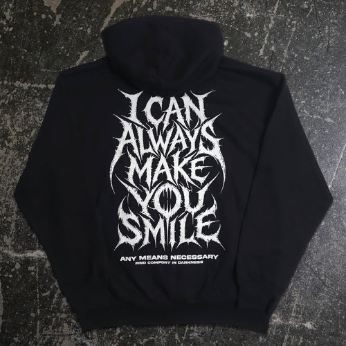 Always Smile Pullover Hoodie Black