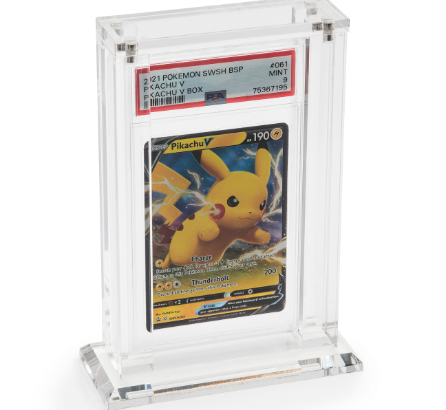Premium Trading Card Displays Case for 1 Vertical Graded Slab