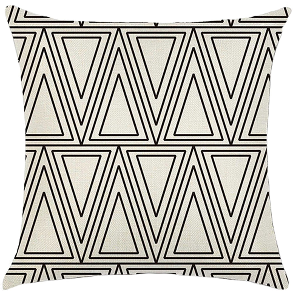 Throw Pillow Cover with 450g Insert, geometric, 18X18, Decorative Cushion – Fancy & Stacy