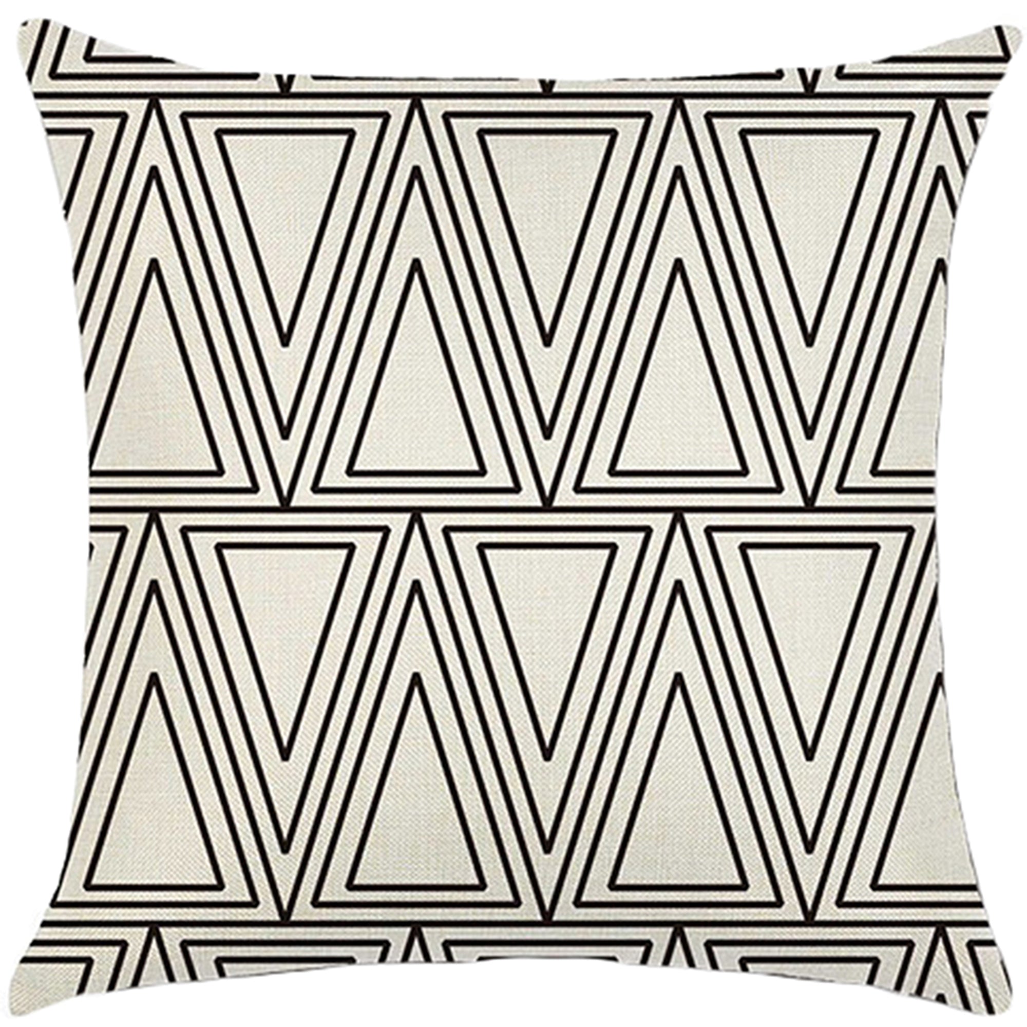 Throw Pillow Cover with 450g Insert, geometric, 18X18, Decorative Cushion – Fancy & Stacy