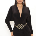 Diamond Chain Belt Gold Embellished Stylish Statement Accessory