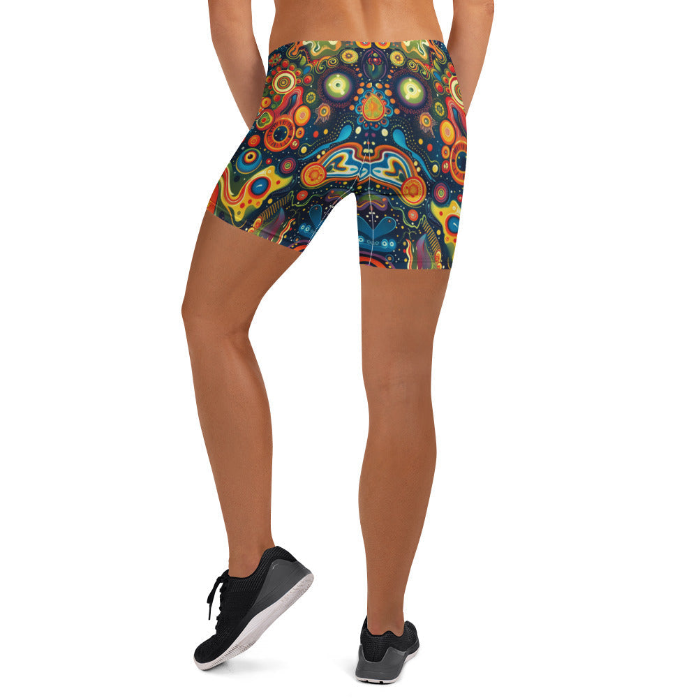 Abstract Woman's Shorts For EDM Rave Festival Outfit Clothing