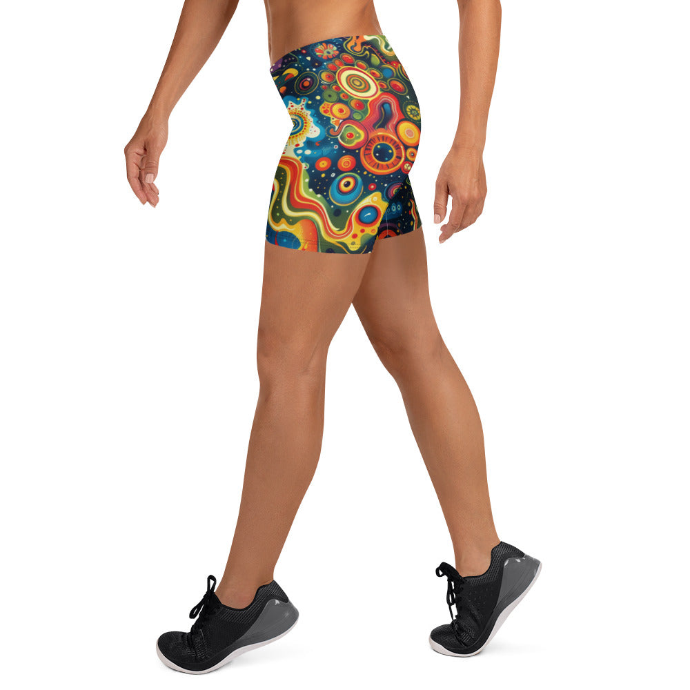 Abstract Woman's Shorts For EDM Rave Festival Outfit Clothing