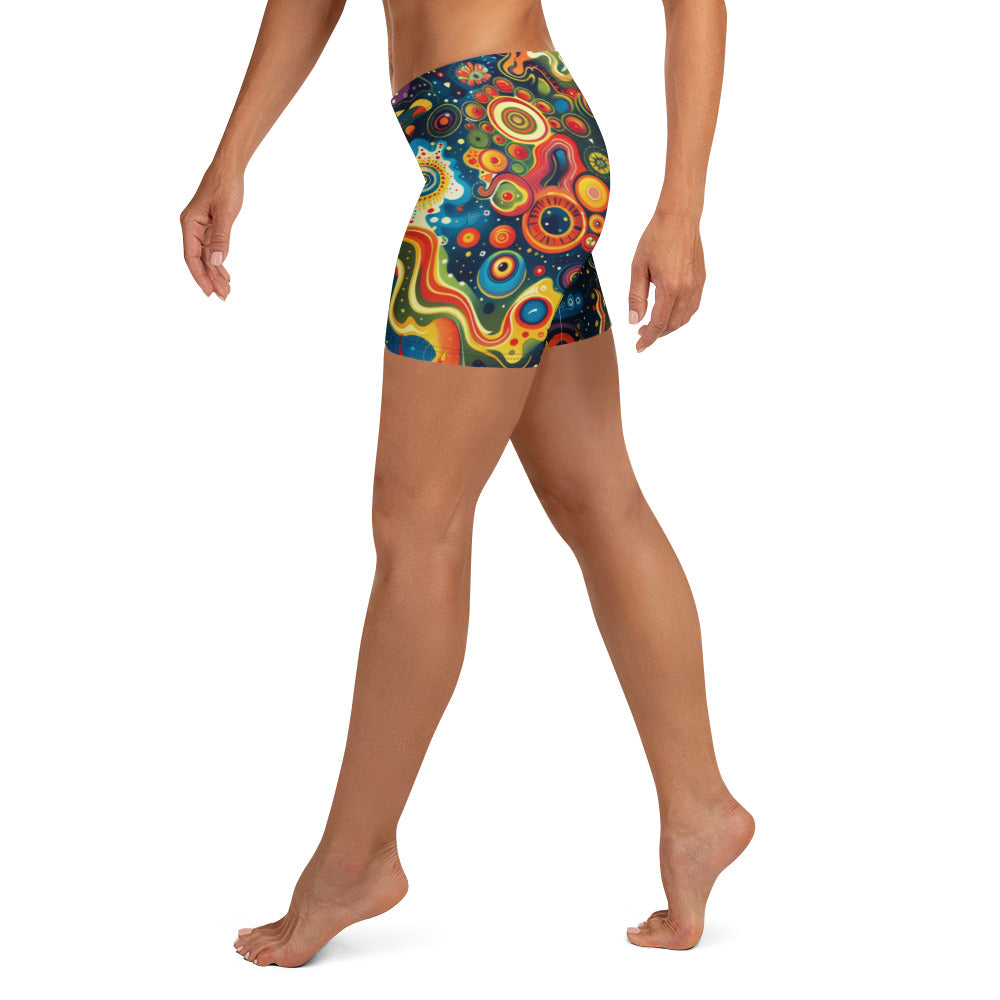 Abstract Woman's Shorts For EDM Rave Festival Outfit Clothing