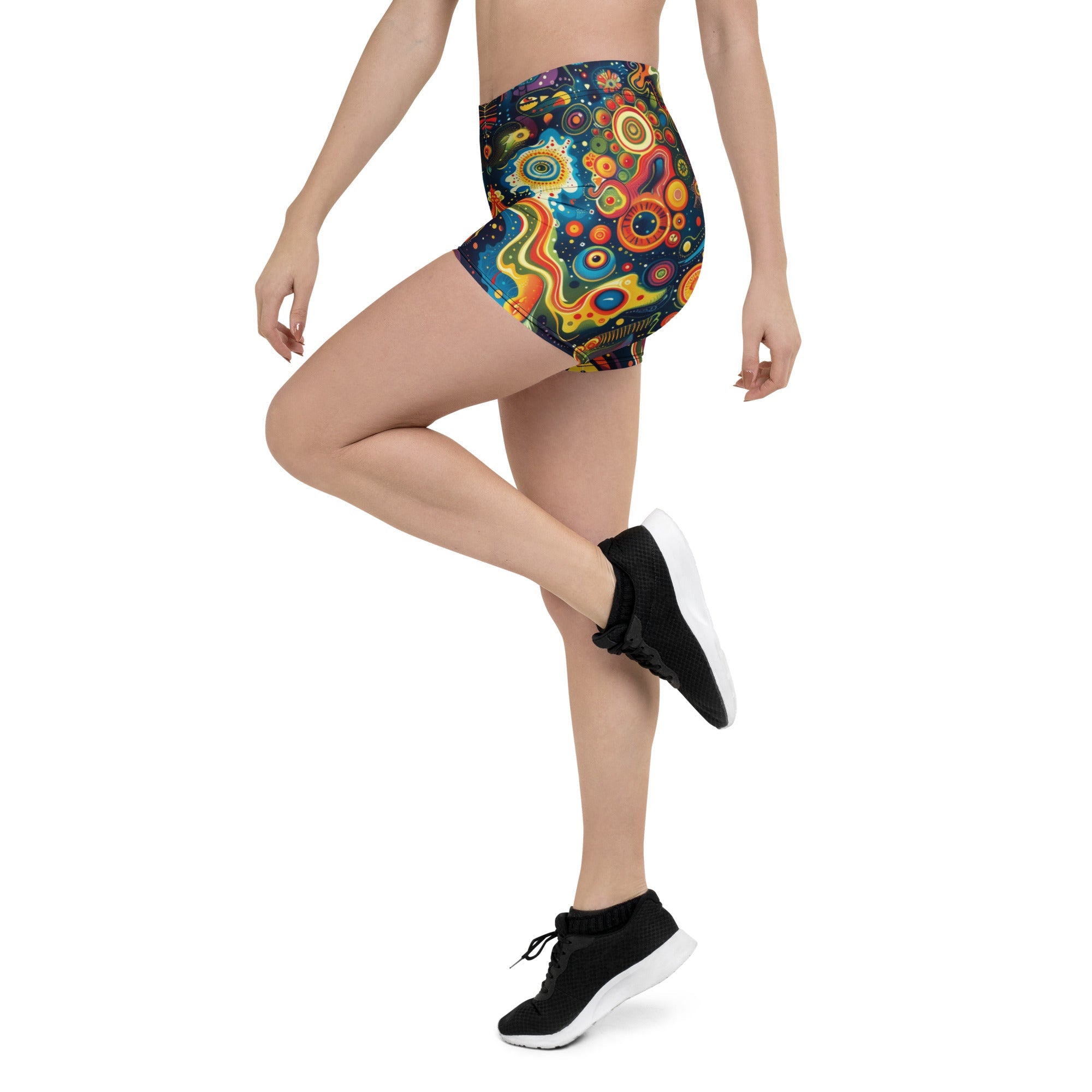 Abstract Woman's Shorts For EDM Rave Festival Outfit Clothing