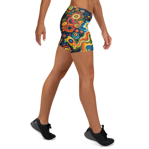 Abstract Woman's Shorts For EDM Rave Festival Outfit Clothing