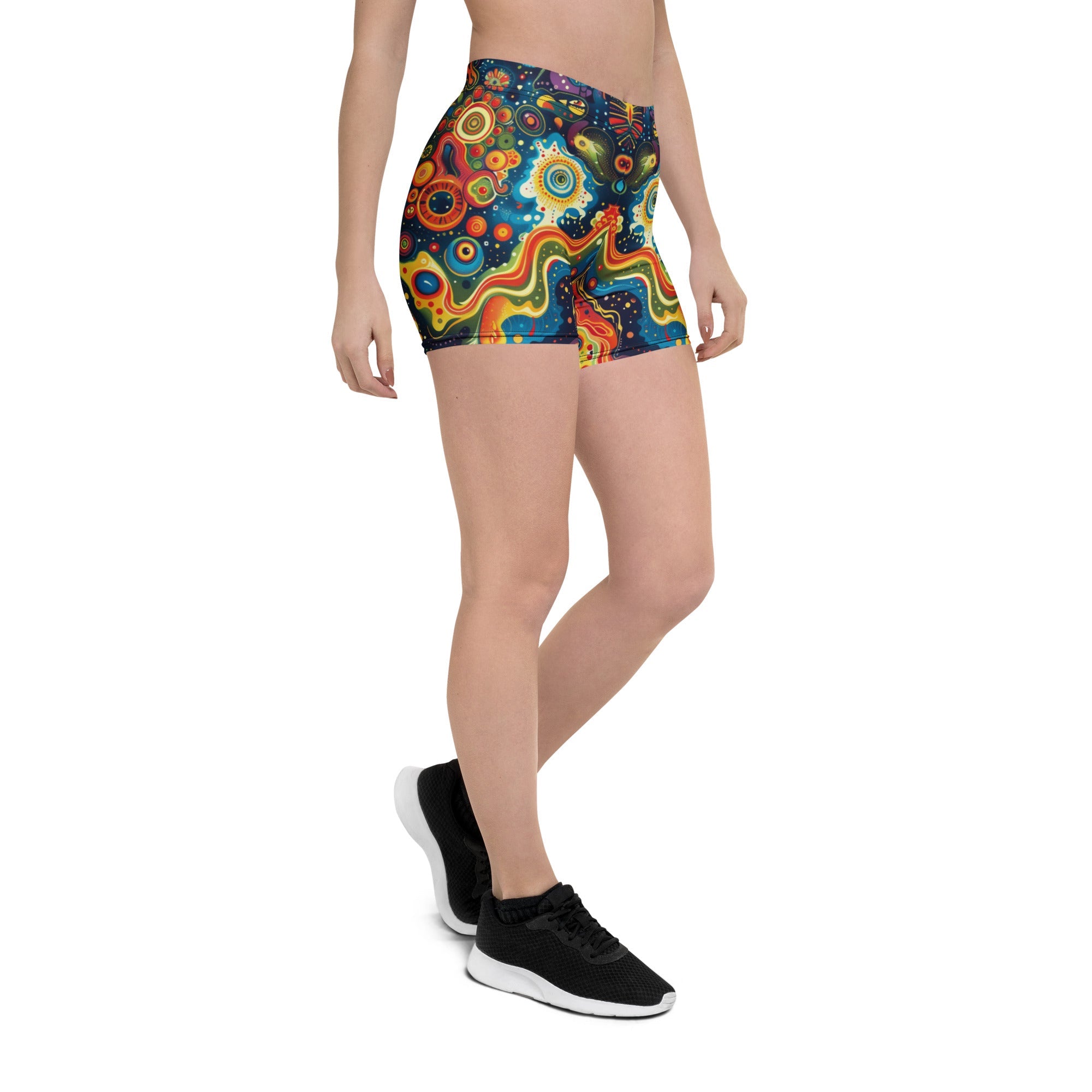 Abstract Woman's Shorts For EDM Rave Festival Outfit Clothing