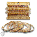 Mixed rhinestone and bead bracelet set