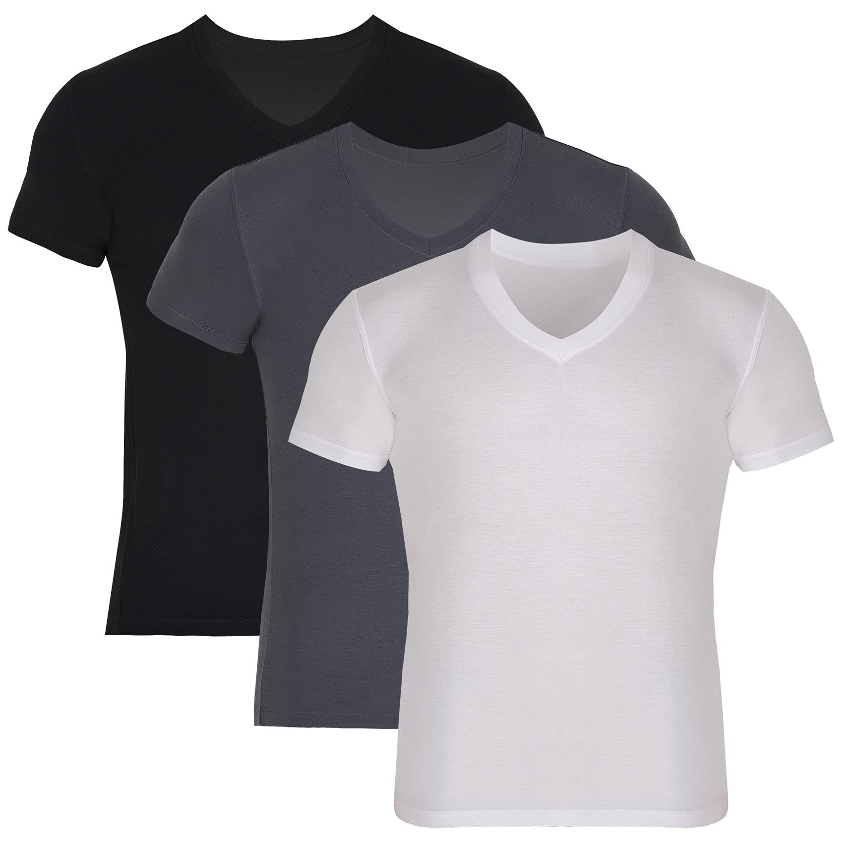 Men’s Bamboo V-Neck Undershirts 3-Pack