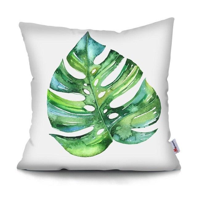 Cactus Cushion Cover Tropical Leaf Pillow Case Abstract Colorful Tropical Leaf Throw Pillow Covers Decorative Pillowcase Square Cushion Cases For Home Flower Decorative Pillow Sofa Pillowcase Cushions 45x45CM