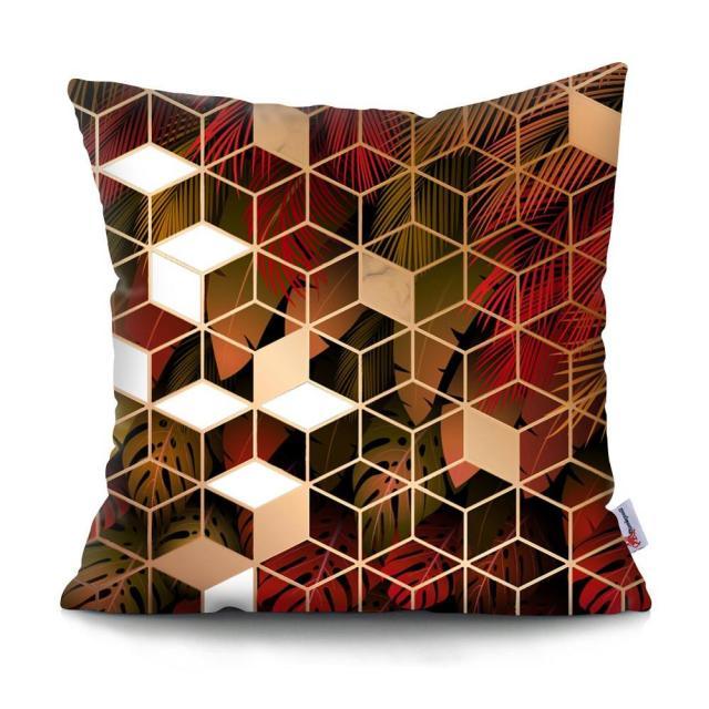 Cactus Cushion Cover Tropical Leaf Pillow Case Abstract Colorful Tropical Leaf Throw Pillow Covers Decorative Pillowcase Square Cushion Cases For Home Flower Decorative Pillow Sofa Pillowcase Cushions 45x45CM