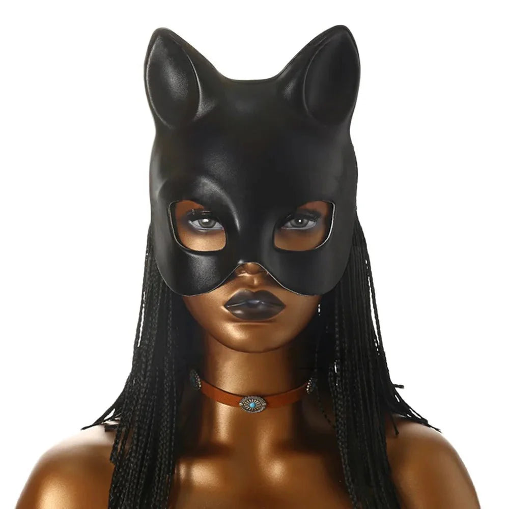 Cat Girl Half Face Party Mask | EVA Masquerade and Cosplay Accessory