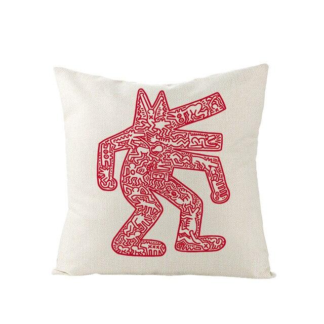 Colorful Abstract Cushion Cover Modern Art Throw Pillow Covers Cotton Linen Chair Back Cushion Cover Home Decorative Sofa Pillowcase Elegant Decorative Pillowcase 45x45CM