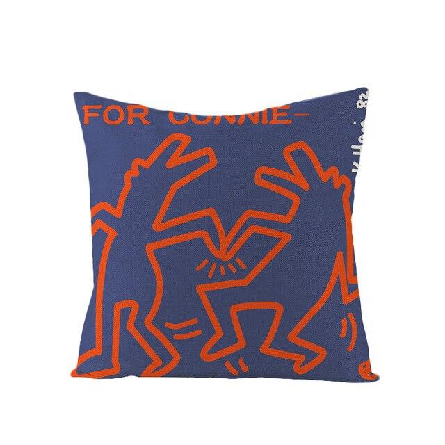 Colorful Abstract Cushion Cover Modern Art Throw Pillow Covers Cotton Linen Chair Back Cushion Cover Home Decorative Sofa Pillowcase Elegant Decorative Pillowcase 45x45CM