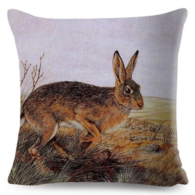 Colorful Pillow Cover Woodland Fox Bird Owl For Kids Room Sofa Home Decor Cute Cartoon Squirrel Cushion Cover Polyester Cotton Pillowcase Vintage Animal Throw Pillow Covers Wild Animals Cotton Linen Square Decorative Cushion Covers