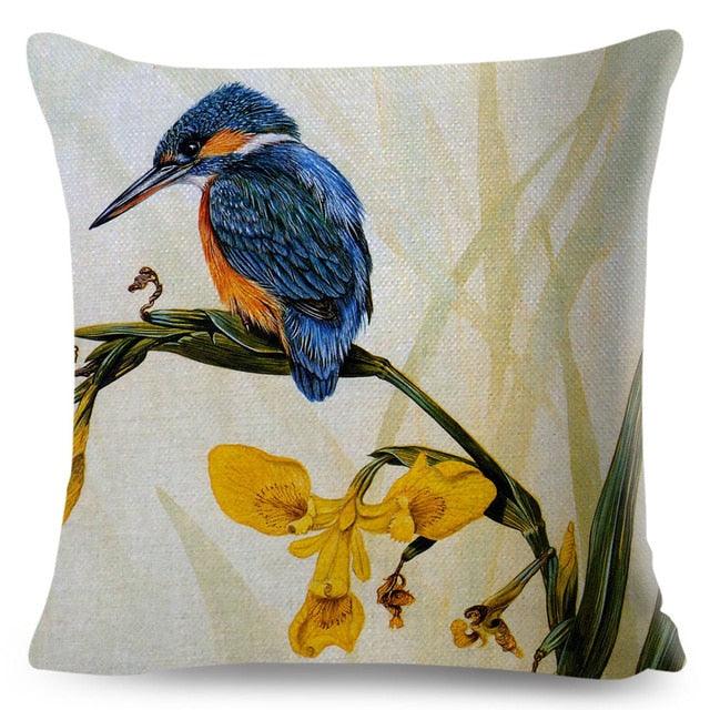 Colorful Pillow Cover Woodland Fox Bird Owl For Kids Room Sofa Home Decor Cute Cartoon Squirrel Cushion Cover Polyester Cotton Pillowcase Vintage Animal Throw Pillow Covers Wild Animals Cotton Linen Square Decorative Cushion Covers
