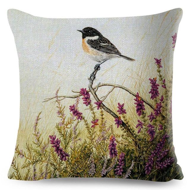 Colorful Pillow Cover Woodland Fox Bird Owl For Kids Room Sofa Home Decor Cute Cartoon Squirrel Cushion Cover Polyester Cotton Pillowcase Vintage Animal Throw Pillow Covers Wild Animals Cotton Linen Square Decorative Cushion Covers
