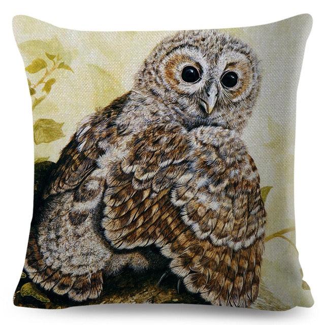 Colorful Pillow Cover Woodland Fox Bird Owl For Kids Room Sofa Home Decor Cute Cartoon Squirrel Cushion Cover Polyester Cotton Pillowcase Vintage Animal Throw Pillow Covers Wild Animals Cotton Linen Square Decorative Cushion Covers