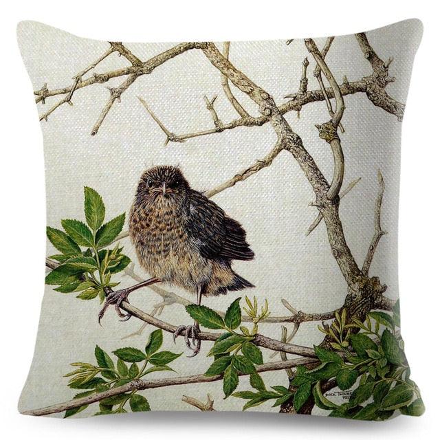 Colorful Pillow Cover Woodland Fox Bird Owl For Kids Room Sofa Home Decor Cute Cartoon Squirrel Cushion Cover Polyester Cotton Pillowcase Vintage Animal Throw Pillow Covers Wild Animals Cotton Linen Square Decorative Cushion Covers