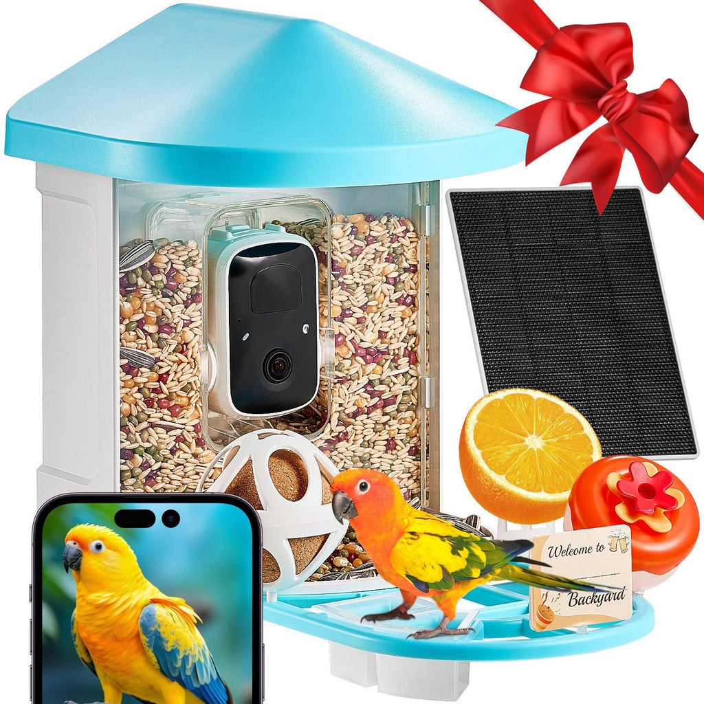 Smart Bird Feeder with Camera 2K HD AI Identify Bird Species Auto Capture