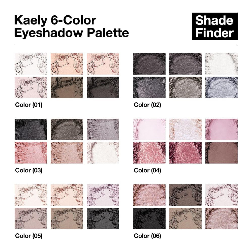 Kaely 6 Colors Mini Rose Pink Eye Shadow Palette Makeup, Mauve Plum Matte Shimmer Eyeshadow Palette for Older Women Highly Pigmented Waterproof, Paleta De Sombras De Ojos, Vegan & Cruelty-Free, 04