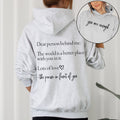 Dear Person Behind Me, You Are Enough, Positivity, Kindness, Mental Health, Hooded Sweatshirt, Hoodie