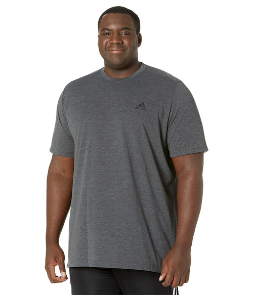 adidas mens FR Tee Dark Grey Heather/Black Small