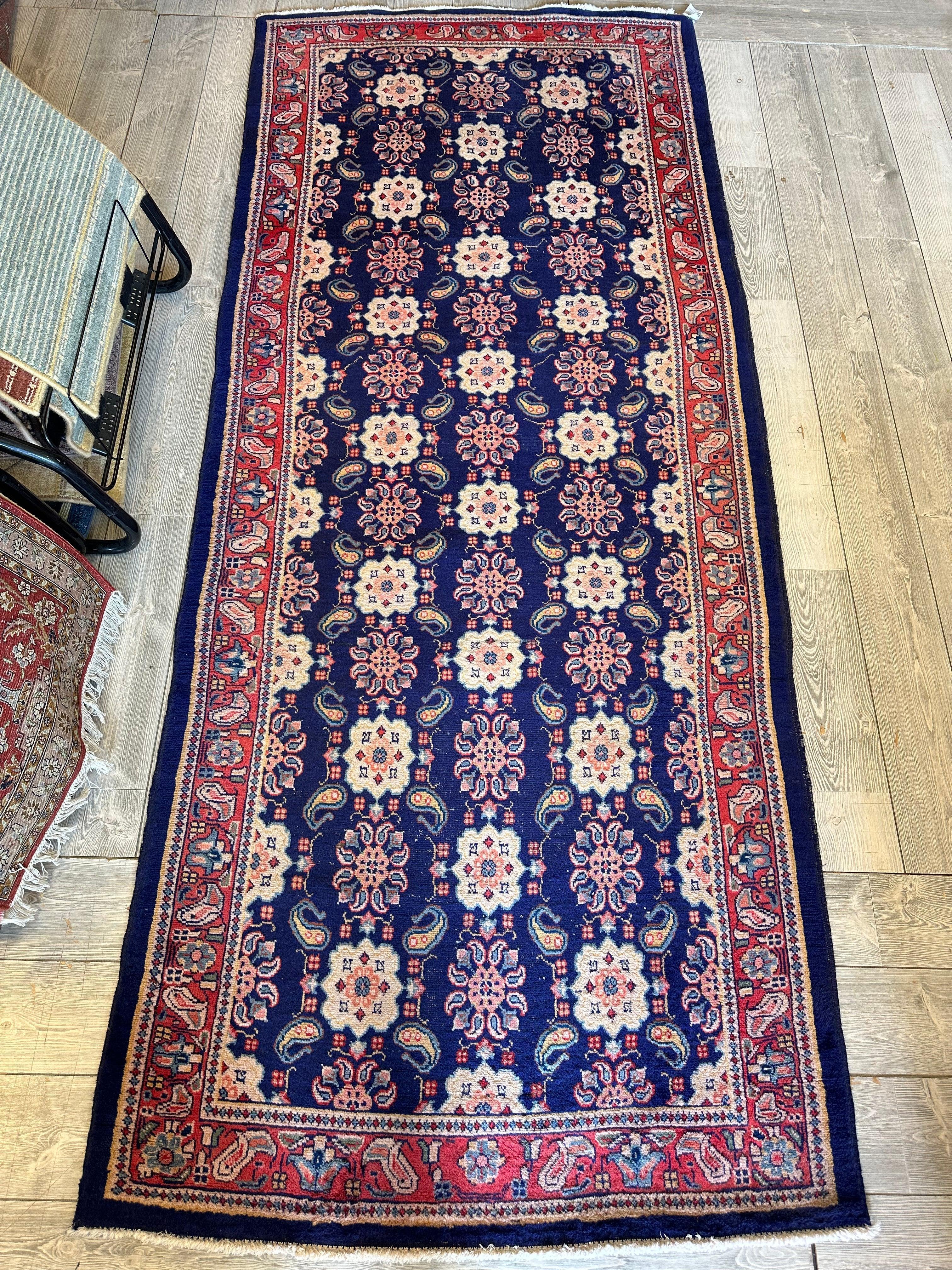 Fine Vintage Weramin Persian Runner / Area Rug 10'2'' x 4'3''