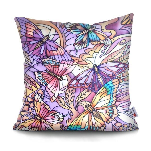 Flowers Plush Cushion Cover Pillow Decorative Colorful Tropical Leaf Throw Pillow Covers Decorative Plant Parrot Cushion Cover Pillowcase Square Cushion Cases For Home 45x45CM