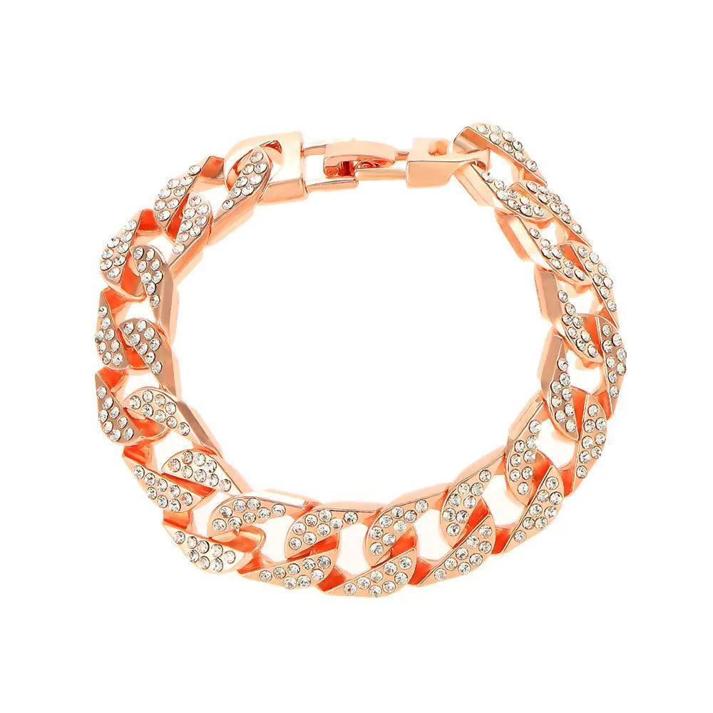 MAC036 wide flash diamond bracelet