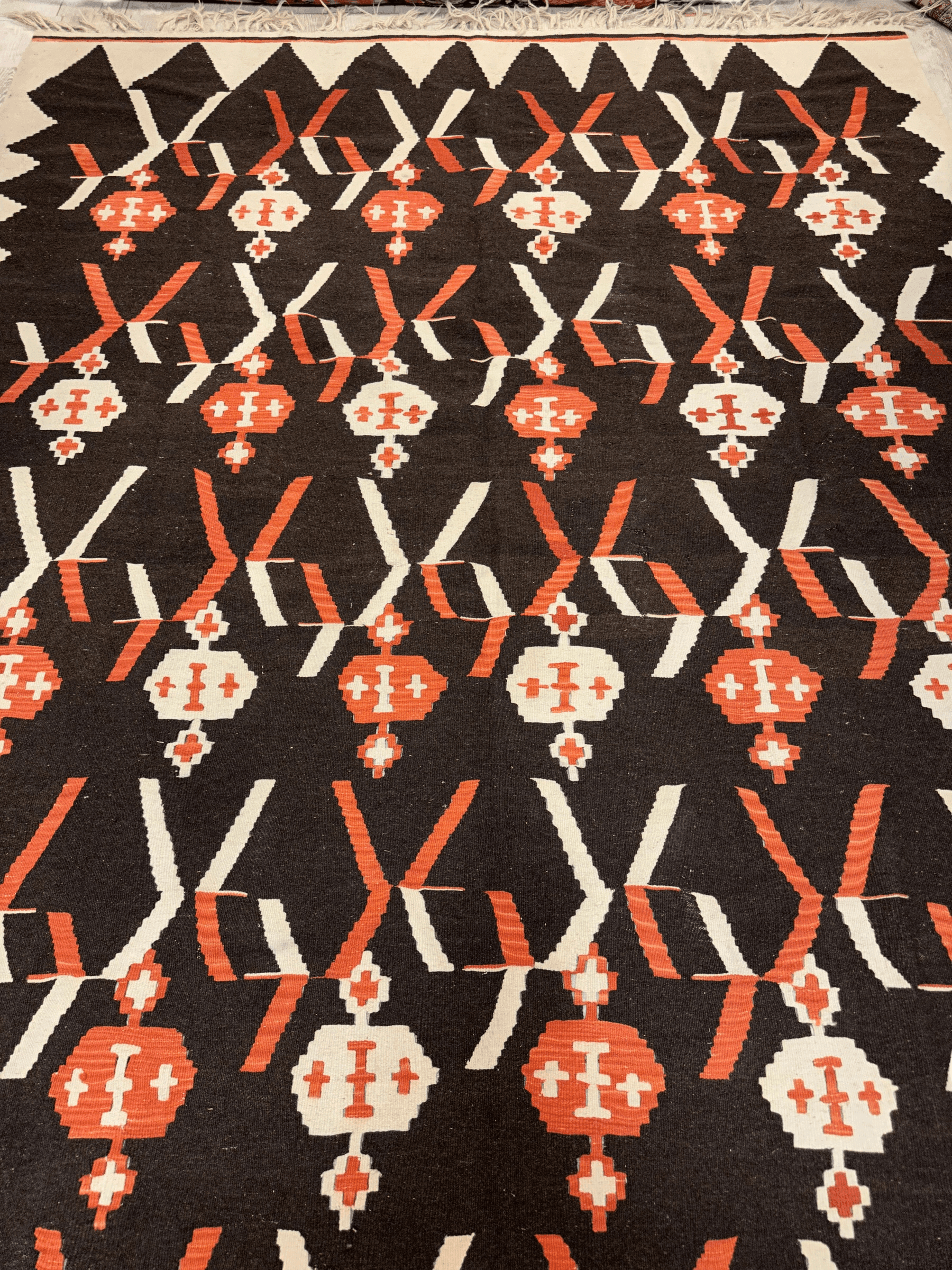 Masterpiece Large Vintage minimalistic Karabakh Kilim 7’5” x 11’