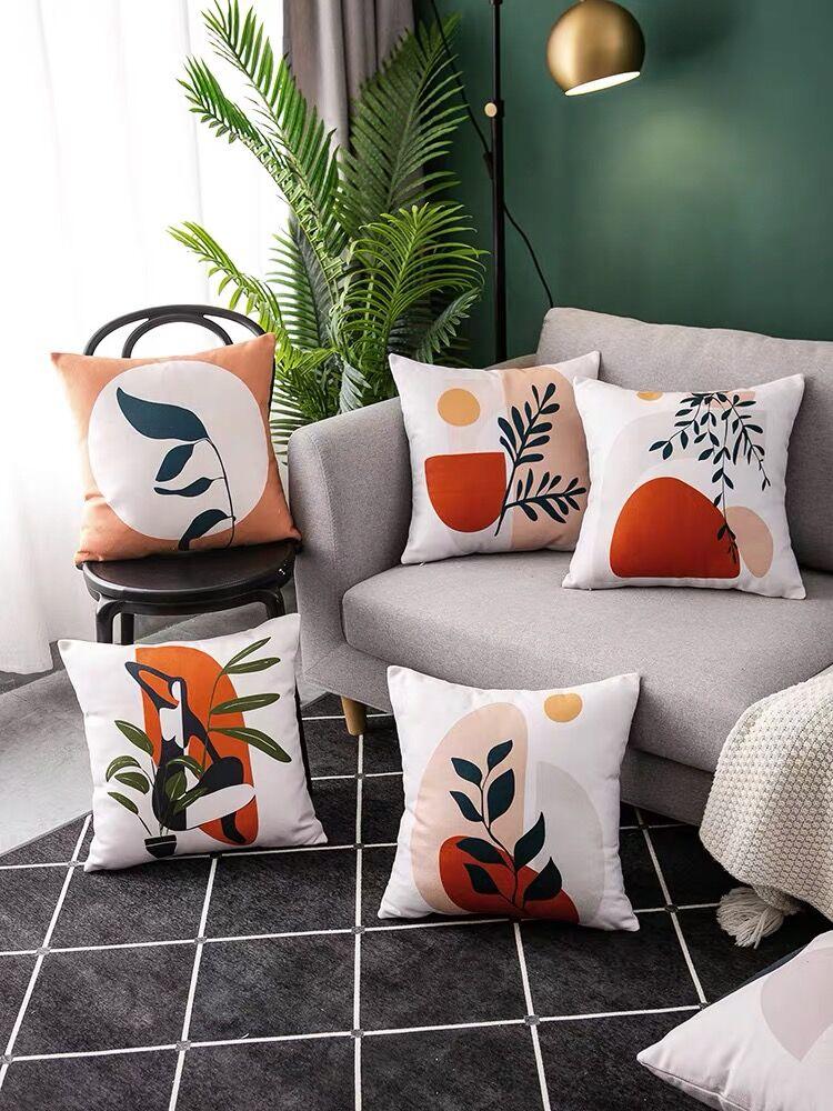Modern Abstract Painting Throw Pillow Case Beautiful Cushion Covers Elegant Colorful Abstract Throw Pillow Cases For Bedroom Sofa Living Decorative Pillowcases 45x45CM