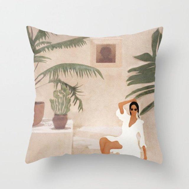 Modern Abstract Painting Throw Pillow Case Beautiful Cushion Covers Elegant Colorful Abstract Throw Pillow Cases For Bedroom Sofa Living Decorative Pillowcases 45x45CM