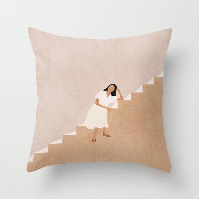 Modern Abstract Painting Throw Pillow Case Beautiful Cushion Covers Elegant Colorful Abstract Throw Pillow Cases For Bedroom Sofa Living Decorative Pillowcases 45x45CM