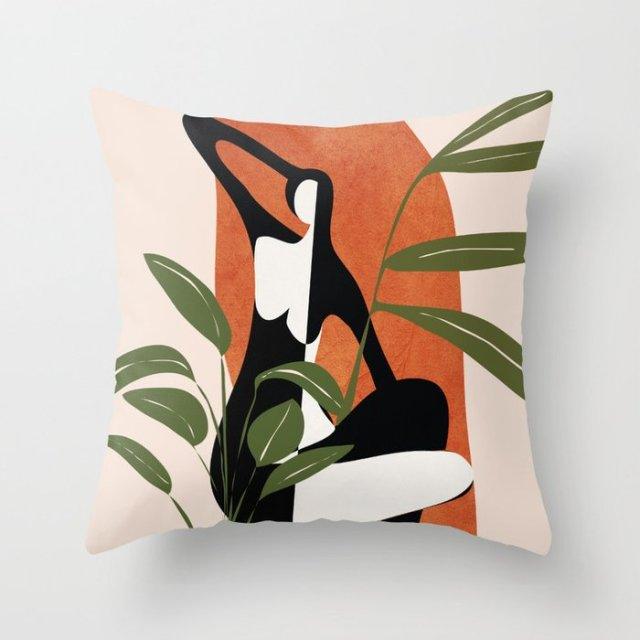 Modern Abstract Painting Throw Pillow Case Beautiful Cushion Covers Elegant Colorful Abstract Throw Pillow Cases For Bedroom Sofa Living Decorative Pillowcases 45x45CM
