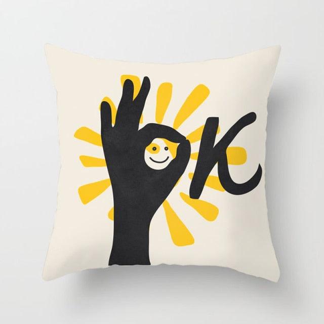 Modern Abstract Painting Throw Pillow Case Beautiful Cushion Covers Elegant Colorful Abstract Throw Pillow Cases For Bedroom Sofa Living Decorative Pillowcases 45x45CM