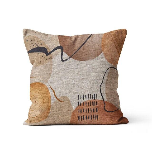 Modern Floral Pillow Cover Linen Cotton Pillowcase Decorative Cushion Cover For Home Chair Garden Sofa Decor Throw Pillow Cover Flower Floral Pillow Case Square Decorative Cushion Cover for Sofa Couch Home Bedroom Indoor Outdoor Pillowcase