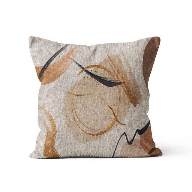 Modern Floral Pillow Cover Linen Cotton Pillowcase Decorative Cushion Cover For Home Chair Garden Sofa Decor Throw Pillow Cover Flower Floral Pillow Case Square Decorative Cushion Cover for Sofa Couch Home Bedroom Indoor Outdoor Pillowcase