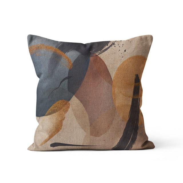 Modern Floral Pillow Cover Linen Cotton Pillowcase Decorative Cushion Cover For Home Chair Garden Sofa Decor Throw Pillow Cover Flower Floral Pillow Case Square Decorative Cushion Cover for Sofa Couch Home Bedroom Indoor Outdoor Pillowcase
