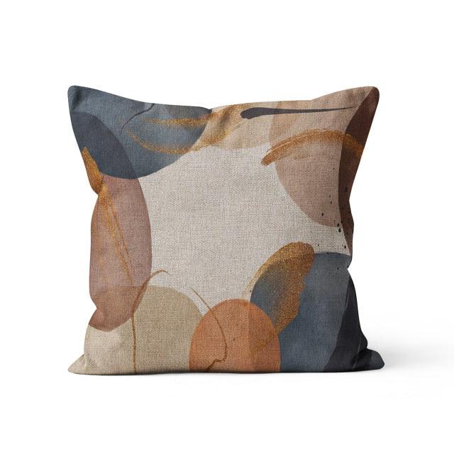Modern Floral Pillow Cover Linen Cotton Pillowcase Decorative Cushion Cover For Home Chair Garden Sofa Decor Throw Pillow Cover Flower Floral Pillow Case Square Decorative Cushion Cover for Sofa Couch Home Bedroom Indoor Outdoor Pillowcase