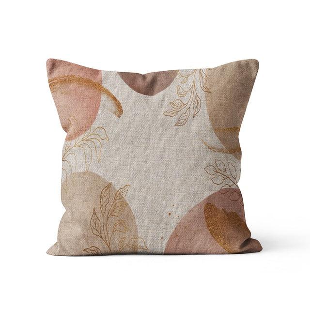 Modern Floral Pillow Cover Linen Cotton Pillowcase Decorative Cushion Cover For Home Chair Garden Sofa Decor Throw Pillow Cover Flower Floral Pillow Case Square Decorative Cushion Cover for Sofa Couch Home Bedroom Indoor Outdoor Pillowcase