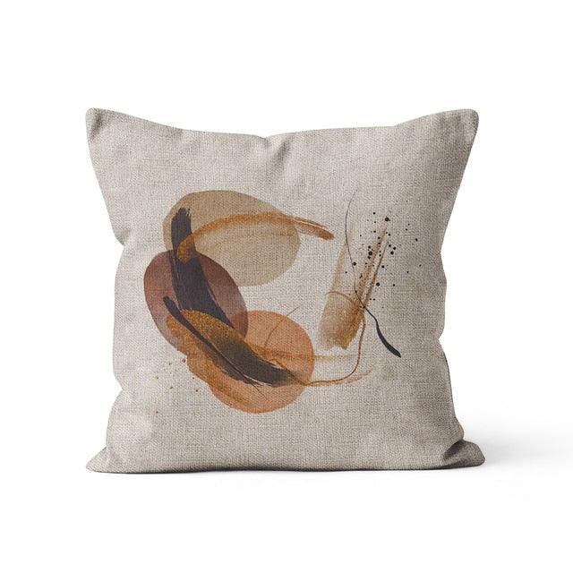 Modern Floral Pillow Cover Linen Cotton Pillowcase Decorative Cushion Cover For Home Chair Garden Sofa Decor Throw Pillow Cover Flower Floral Pillow Case Square Decorative Cushion Cover for Sofa Couch Home Bedroom Indoor Outdoor Pillowcase