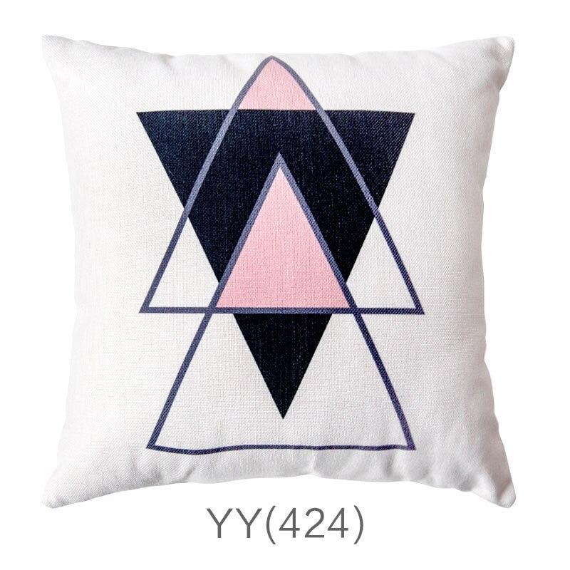 Nordic Style Pillow Covers Decorative Deer Black Throw Pillows Geometric Cushions Cover Deer Rustic Watercolor Head Popular Vintage Antlers Silhouette Pattern Wood Decorative Pillow Cases Home Decor Square 45X45cm