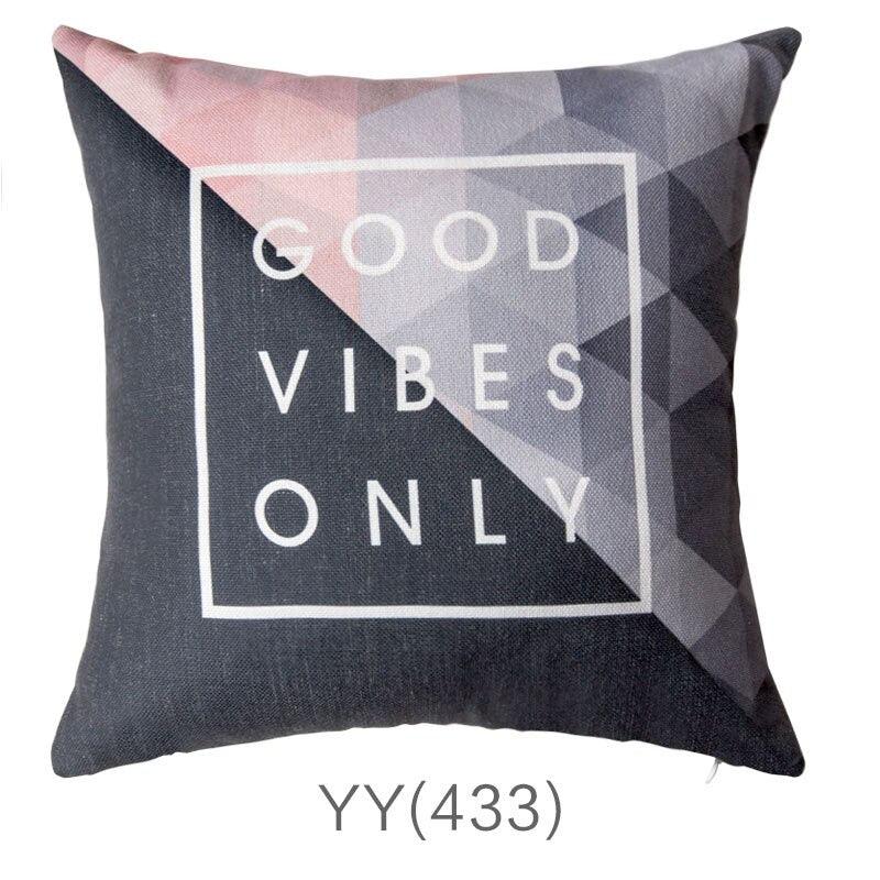 Nordic Style Pillow Covers Decorative Deer Black Throw Pillows Geometric Cushions Cover Deer Rustic Watercolor Head Popular Vintage Antlers Silhouette Pattern Wood Decorative Pillow Cases Home Decor Square 45X45cm