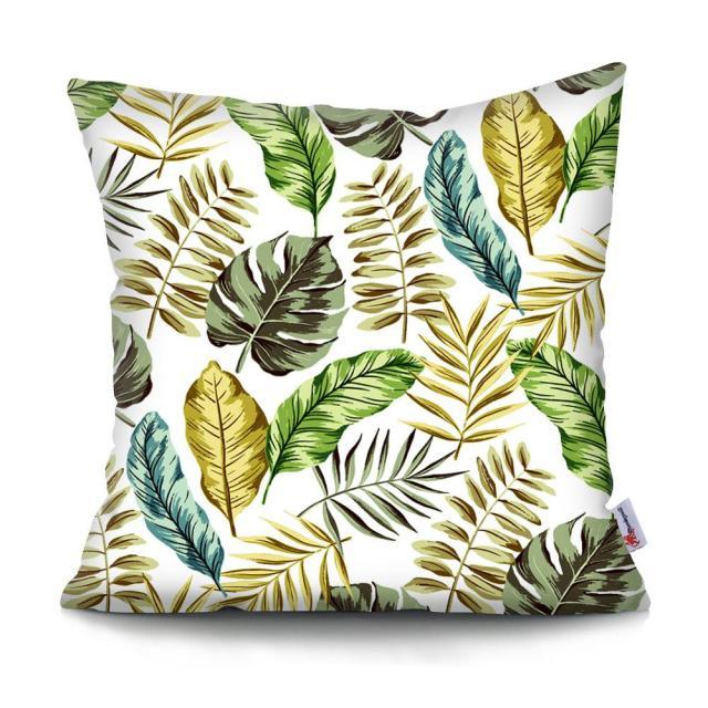 Cactus Cushion Cover Tropical Leaf Pillow Case Abstract Colorful Tropical Leaf Throw Pillow Covers Decorative Pillowcase Square Cushion Cases For Home Flower Decorative Pillow Sofa Pillowcase Cushions 45x45CM