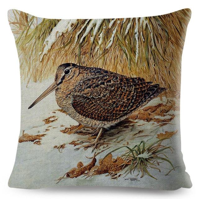 Colorful Pillow Cover Woodland Fox Bird Owl For Kids Room Sofa Home Decor Cute Cartoon Squirrel Cushion Cover Polyester Cotton Pillowcase Vintage Animal Throw Pillow Covers Wild Animals Cotton Linen Square Decorative Cushion Covers