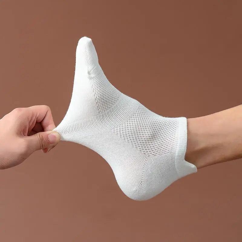 Sport Outdoor Simple 5 Pairs Man Cotton Short Socks For Men Breathable Mesh Comfortable Solid Colorful Soft Socks