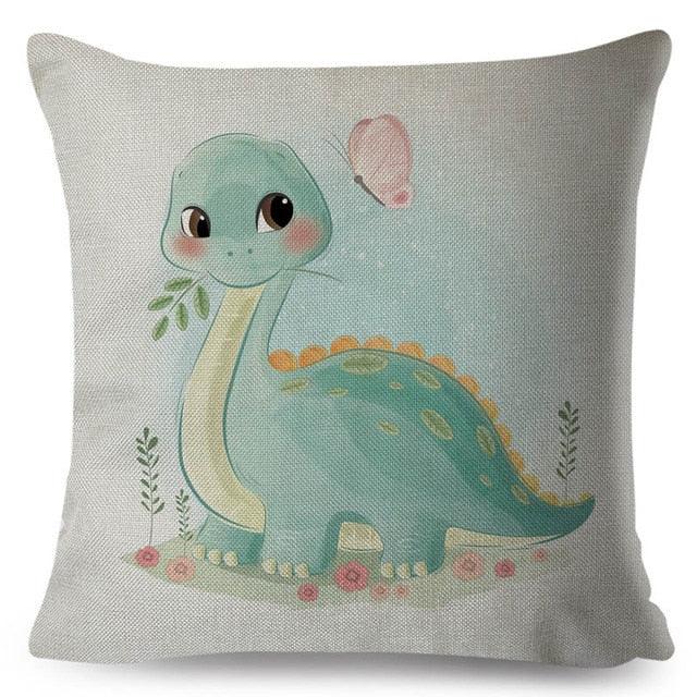 Throw Pillow Cover Animal Decor Deer Dinosaur Unicorn Rabbit Pillowcase For Home Decor Cushion Cover Kids Cartoon Decorative Pillow Covers Cute Colorful Animal Outdoor Cushion Cases for Children Room Sofa Couch 45x45cm