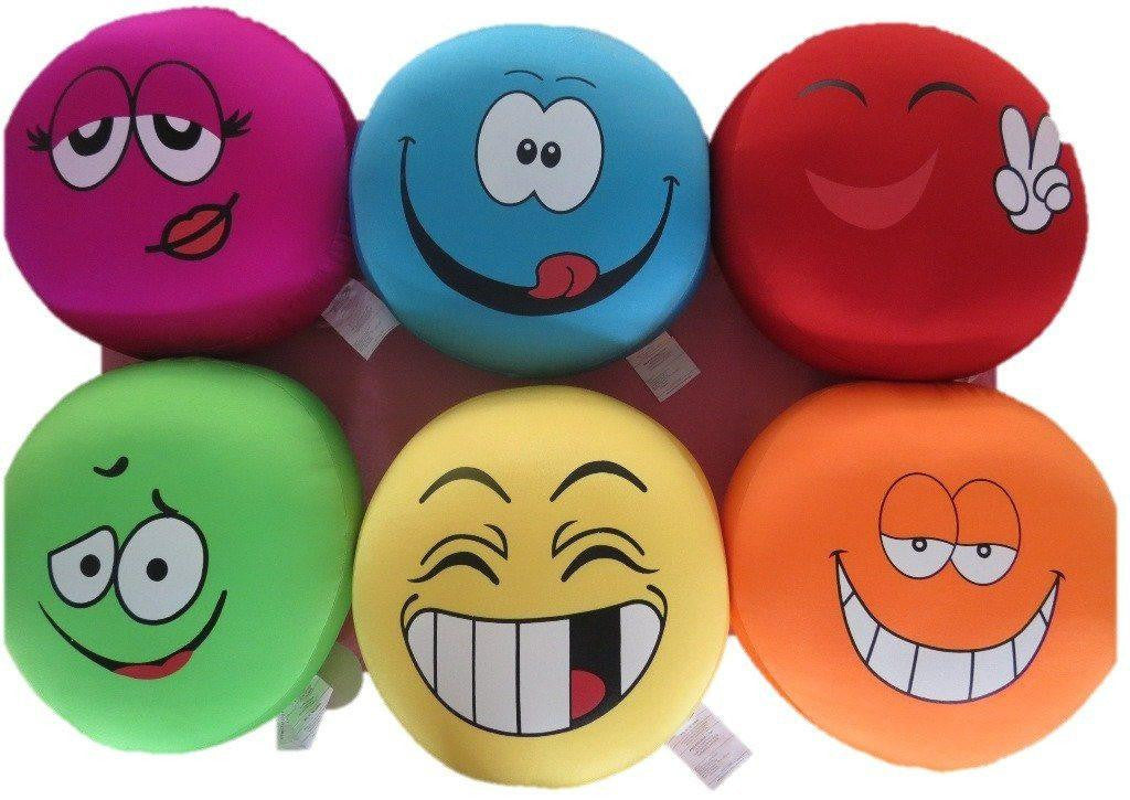 Tache Squishy Crazy Faces Microbead Cushions Throw Pillows